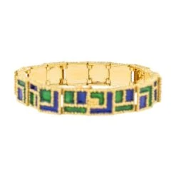 Bracelet FRED Et GEORLAND En émail Et Or Jaune 13 Bracelet FRED Et GEORLAND En émail Et Or Jaune -Castafiore Boutique bracelet fred et georland en email et or jaune 260221