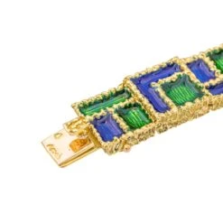 Bracelet FRED Et GEORLAND En émail Et Or Jaune 14 Bracelet FRED Et GEORLAND En émail Et Or Jaune -Castafiore Boutique bracelet fred et georland en email et or jaune 524357