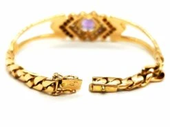 Bracelet Géométrique En Or Jaune, Améthyste Et Diamants -Castafiore Boutique bracelet geometrique en or jaune amethyste et diamants 298653