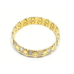 Bracelet Géométrique En Ors Jaune Et Blanc -Castafiore Boutique bracelet geometrique en ors jaune et blanc 554994