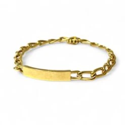 Bracelet Gourmette à Maille Cheval En Or Jaune