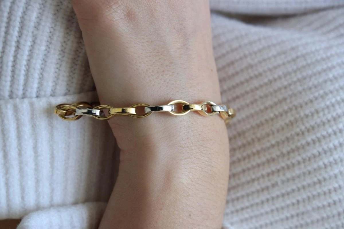 Bracelet Gourmette En 2 Ors 3 Bracelet Gourmette En 2 Ors – Image 3