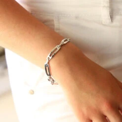 Bracelet Gourmette En Or Blanc -Castafiore Boutique bracelet gourmette en or blanc 472293