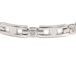 Bracelet Gourmette En Or Blanc Diamant -Castafiore Boutique bracelet gourmette en or blanc diamant 629364
