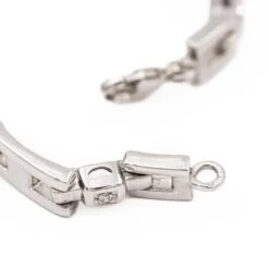 Bracelet Gourmette En Or Blanc Diamant -Castafiore Boutique bracelet gourmette en or blanc diamant 747050