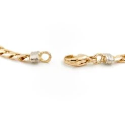 Bracelet Gourmette En Ors Jaune Et Blanc -Castafiore Boutique bracelet gourmette en ors jaune et blanc 201847