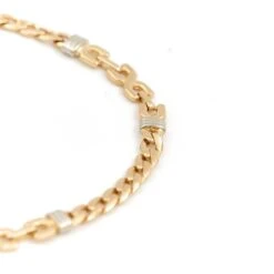 Bracelet Gourmette En Ors Jaune Et Blanc -Castafiore Boutique bracelet gourmette en ors jaune et blanc 986225
