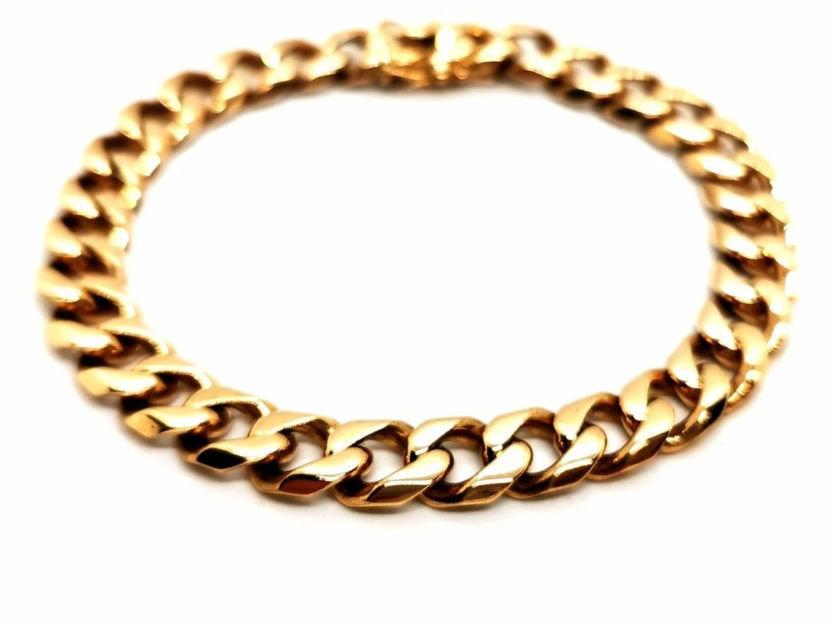 Bracelet Gourmette Imposant En Or Jaune 2 Bracelet Gourmette Imposant En Or Jaune – Image 2