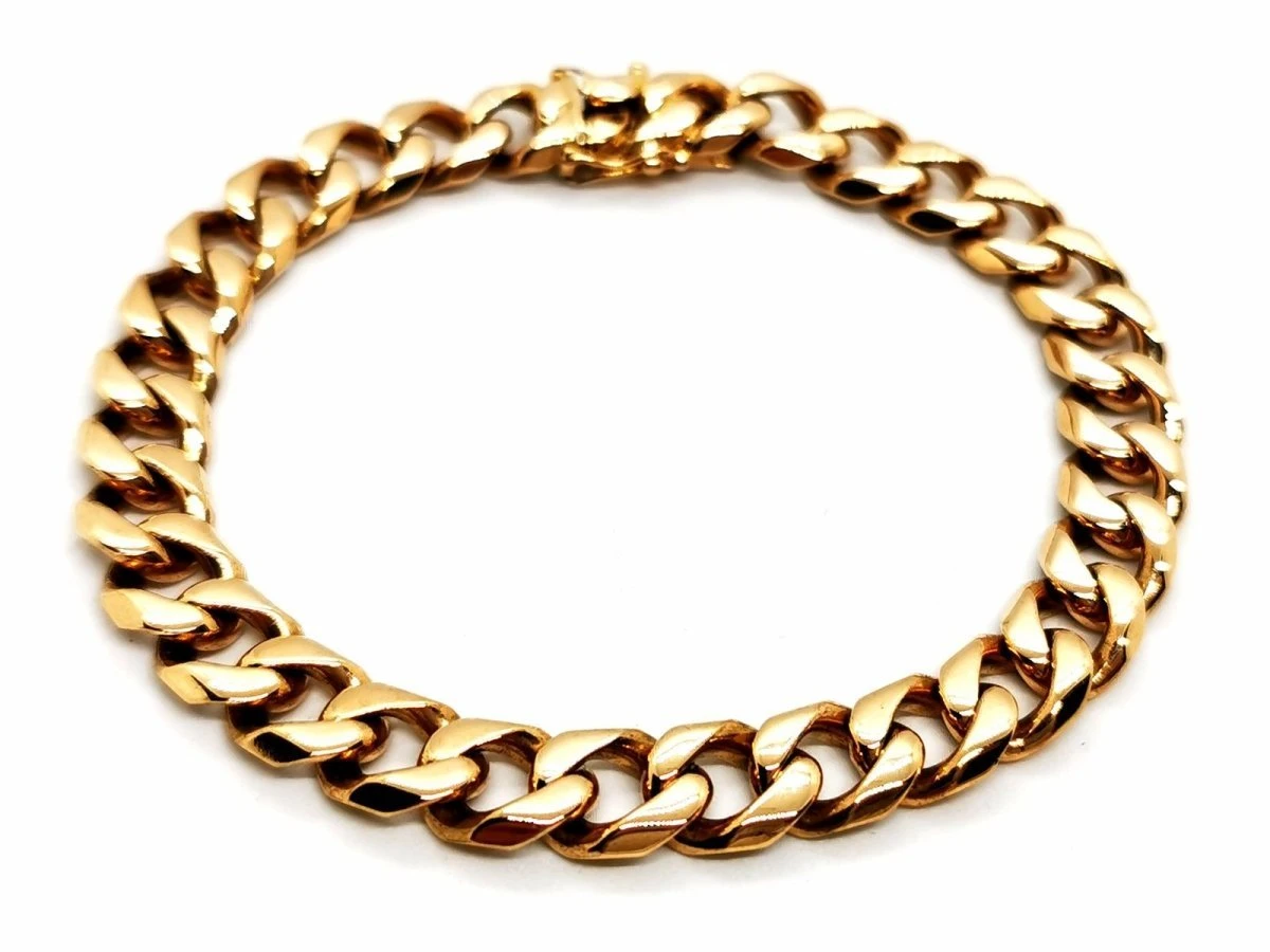 Bracelet Gourmette Imposant En Or Jaune 1 Bracelet Gourmette Imposant En Or Jaune