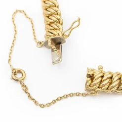 Bracelet Gourmette Maille Américaine En Or Jaune -Castafiore Boutique bracelet gourmette maille americaine en or jaune 843849
