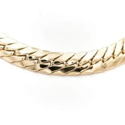 Bracelet Gourmette Maille Anglaise En Or Jaune -Castafiore Boutique bracelet gourmette maille anglaise en or jaune 271612