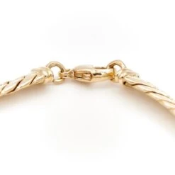 Bracelet Gourmette Maille Anglaise En Or Jaune -Castafiore Boutique bracelet gourmette maille anglaise en or jaune 721247