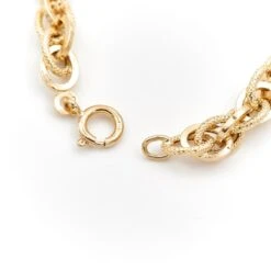 Bracelet Gourmette Maille Forçat En Or Jaune -Castafiore Boutique bracelet gourmette maille forcat en or jaune 748220