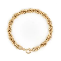 Bracelet Gourmette Maille Forçat En Or Jaune -Castafiore Boutique bracelet gourmette maille forcat en or jaune 980772