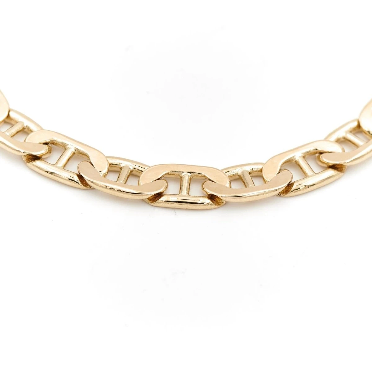 Bracelet Gourmette Maille Marine En Or Jaune 4 Bracelet Gourmette Maille Marine En Or Jaune – Image 4