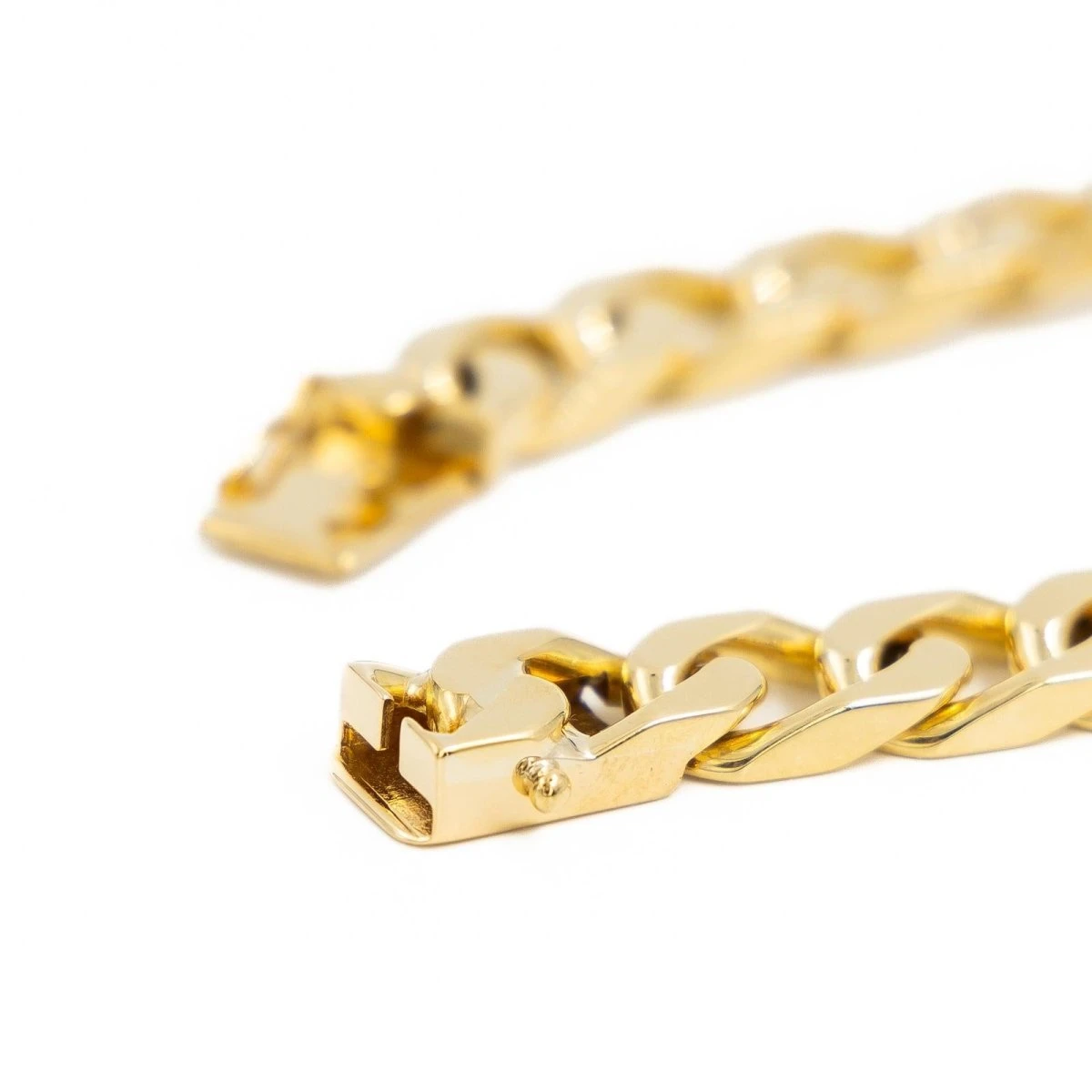 Bracelet Gourmette Maille Plate En Or Jaune 5 Bracelet Gourmette Maille Plate En Or Jaune – Image 5