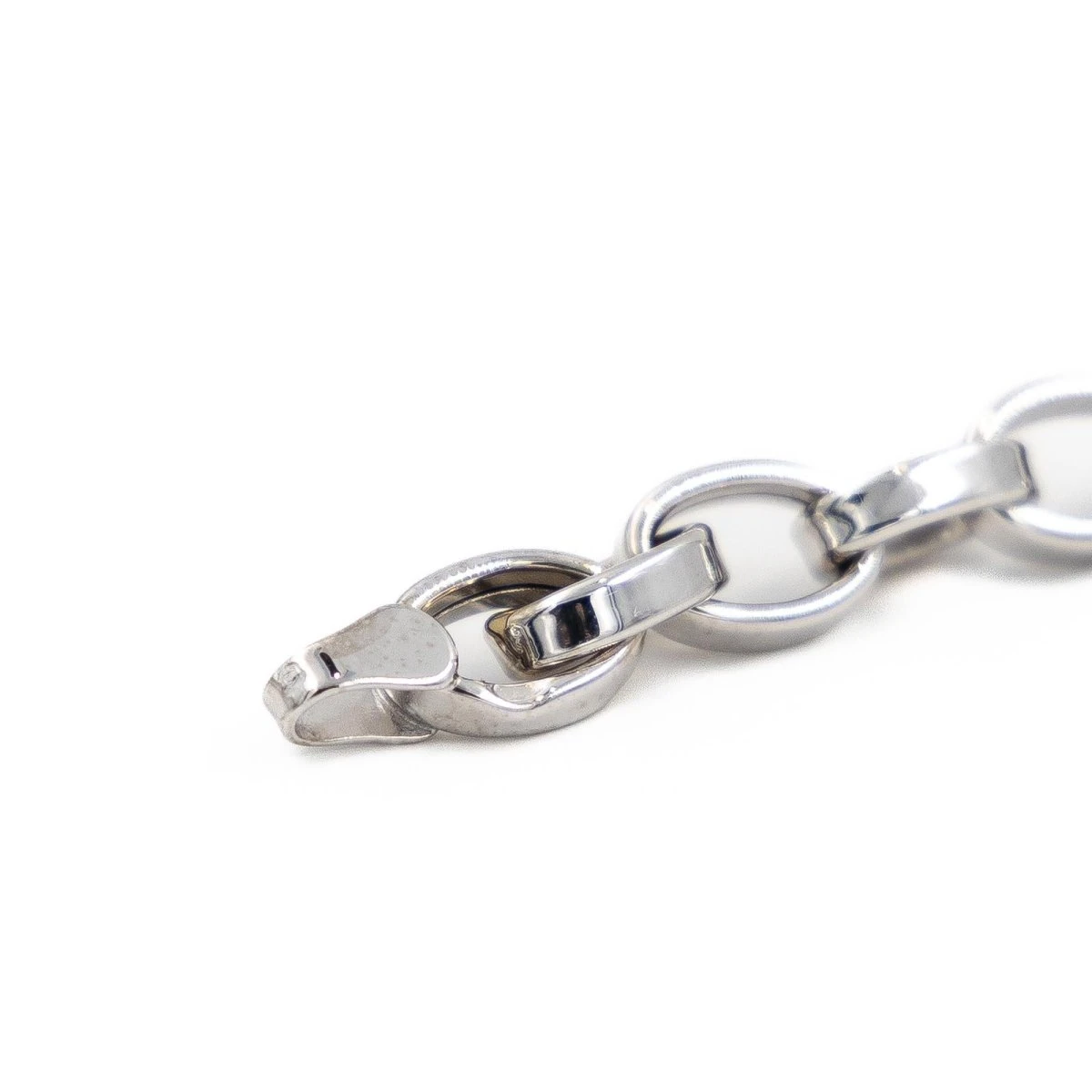 Bracelet Gourmette Maille Spartacus En Or Blanc 4 Bracelet Gourmette Maille Spartacus En Or Blanc – Image 4