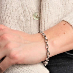 Bracelet Gourmette Maille Spartacus En Or Blanc 8 Bracelet Gourmette Maille Spartacus En Or Blanc -Castafiore Boutique bracelet gourmette maille spartacus en or blanc 503685