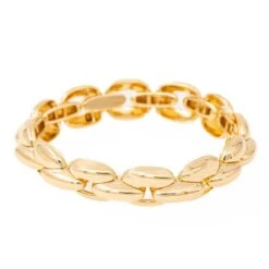 Bracelet Gourmette Massive En Or Jaune