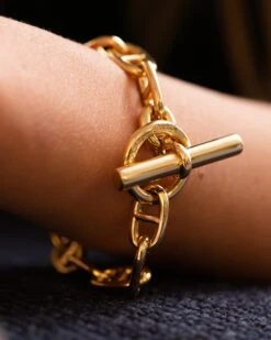 Bracelet HERMÈS "Chaîne D'ancre" En Or Jaune -Castafiore Boutique bracelet hermes chaine dancre en or jaune 473462
