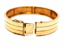 Bracelet Jonc 3 Rangs En Or Jaune -Castafiore Boutique bracelet jonc 3 rangs en or jaune 474298