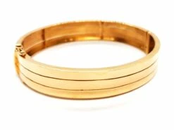 Bracelet Jonc 3 Rangs En Or Jaune -Castafiore Boutique bracelet jonc 3 rangs en or jaune 485507