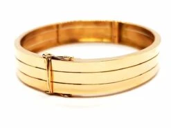 Bracelet Jonc 3 Rangs En Or Jaune -Castafiore Boutique bracelet jonc 3 rangs en or jaune 625446