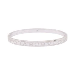 Miller Bracelet Jonc BULGARI "Bulgari Bulgari" En Or Blanc Et Diamants