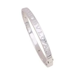 Miller Bracelet Jonc BULGARI "Bulgari Bulgari" En Or Blanc Et Diamants -Castafiore Boutique bracelet jonc bulgari bulgari bulgari or blanc diamants 855386