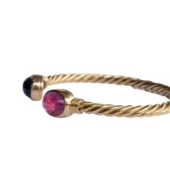 Bracelet Jonc BULGARI En Or Jaune, Améthyste Et Tourmaline -Castafiore Boutique bracelet jonc bulgari en or jaune amethyste et tourmaline 640290