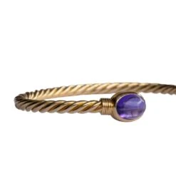 Bracelet Jonc BULGARI En Or Jaune, Améthyste Et Tourmaline -Castafiore Boutique bracelet jonc bulgari en or jaune amethyste et tourmaline 856634