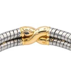 Bracelet Jonc BULGARI En Or Jaune Et Acier 13 Bracelet Jonc BULGARI En Or Jaune Et Acier -Castafiore Boutique bracelet jonc bulgari en or jaune et acier 144445