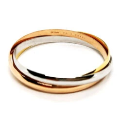Bracelet Jonc CARTIER "Trinity" En 3 Ors -Castafiore Boutique bracelet jonc cartier trinity 3 ors 180229