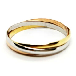 Bracelet Jonc CARTIER "Trinity" En 3 Ors -Castafiore Boutique bracelet jonc cartier trinity 3 ors 691499