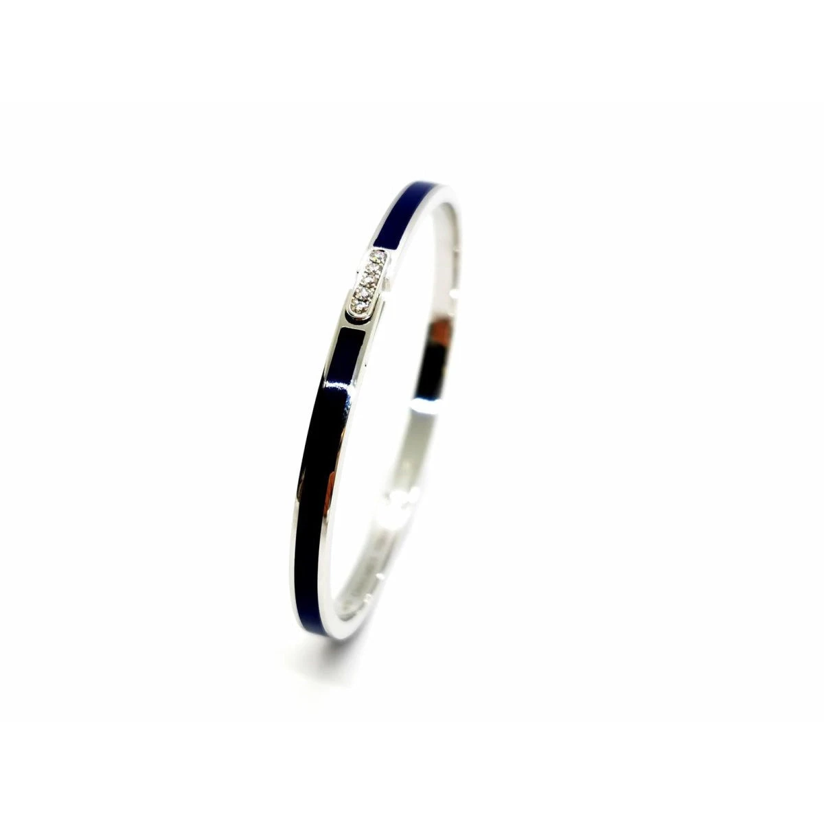 Bracelet Jonc CHAUMET "Liens Evidence", Or Blanc Et Diamants 5 Bracelet Jonc CHAUMET "Liens Evidence", Or Blanc Et Diamants – Image 5