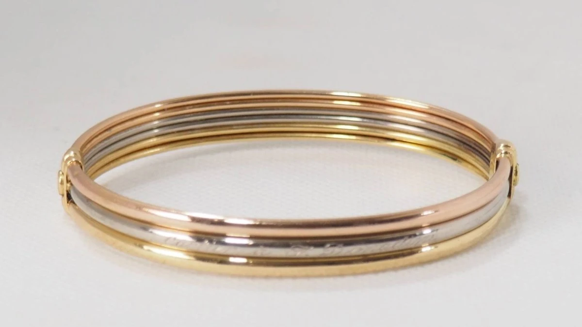 Bracelet Jonc De Cartier D'occasion 3 Ors 4 Bracelet Jonc De Cartier D'occasion 3 Ors – Image 4