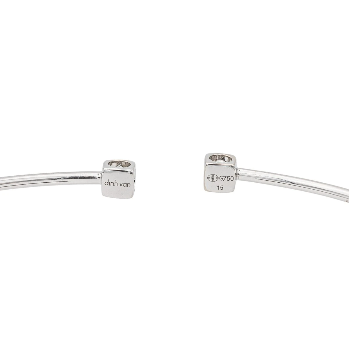 Bracelet Jonc DINH VAN "Le Cube" En Or Blanc Et Diamants 4 Bracelet Jonc DINH VAN "Le Cube" En Or Blanc Et Diamants – Image 4