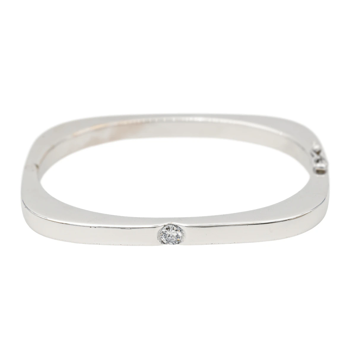 Bracelet Jonc En Or Blanc Et Diamant 3 Bracelet Jonc En Or Blanc Et Diamant – Image 3