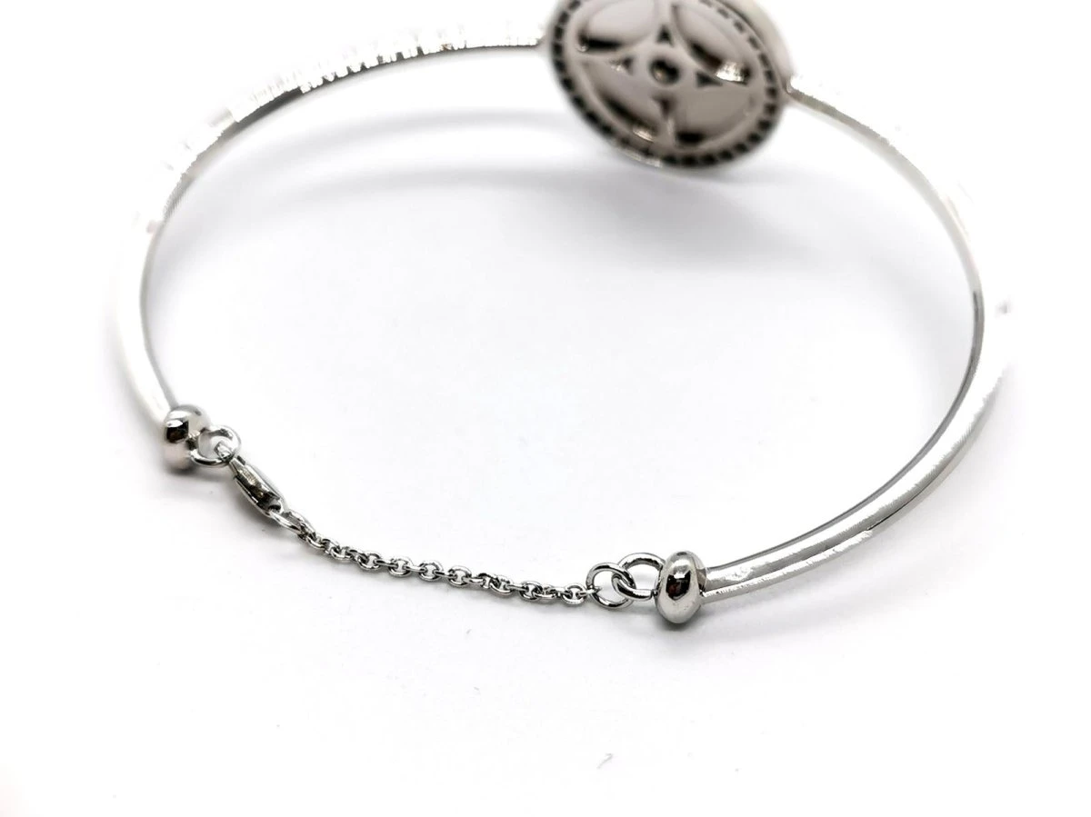 Bracelet Jonc En Or Blanc Et En Diamants 9 Bracelet Jonc En Or Blanc Et En Diamants – Image 9