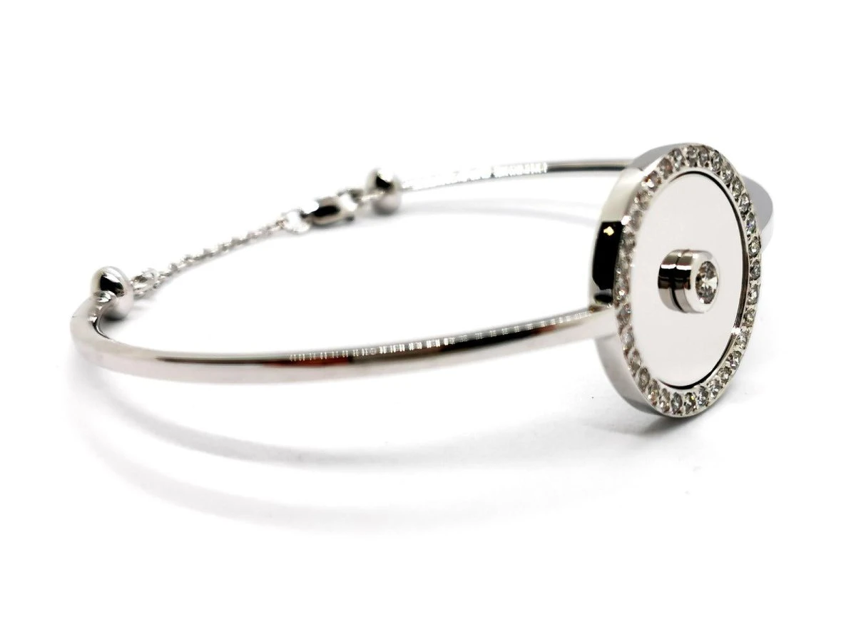 Bracelet Jonc En Or Blanc Et En Diamants 13 Bracelet Jonc En Or Blanc Et En Diamants – Image 13