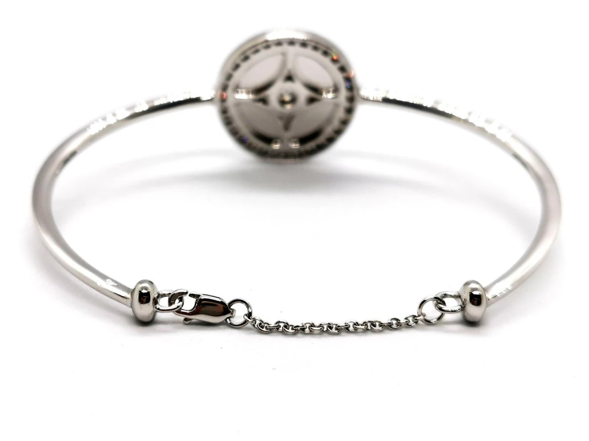 Bracelet Jonc En Or Blanc Et En Diamants 3 Bracelet Jonc En Or Blanc Et En Diamants – Image 3