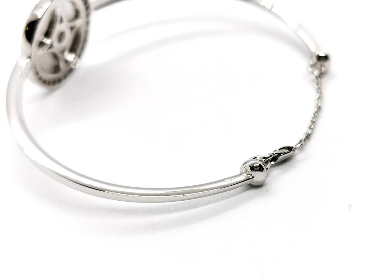 Bracelet Jonc En Or Blanc Et En Diamants 10 Bracelet Jonc En Or Blanc Et En Diamants – Image 10