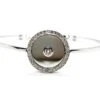 Bracelet Jonc En Or Blanc Et En Diamants