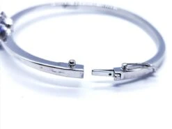 Bracelet Jonc En Or Blanc Et Tanzanite -Castafiore Boutique bracelet jonc en or blanc et tanzanite 252692