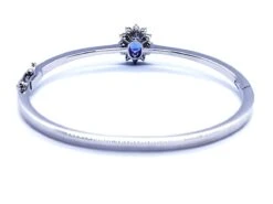 Bracelet Jonc En Or Blanc Et Tanzanite -Castafiore Boutique bracelet jonc en or blanc et tanzanite 287022