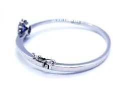 Bracelet Jonc En Or Blanc Et Tanzanite -Castafiore Boutique bracelet jonc en or blanc et tanzanite 898037