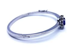 Bracelet Jonc En Or Blanc Et Tanzanite -Castafiore Boutique bracelet jonc en or blanc et tanzanite 969489
