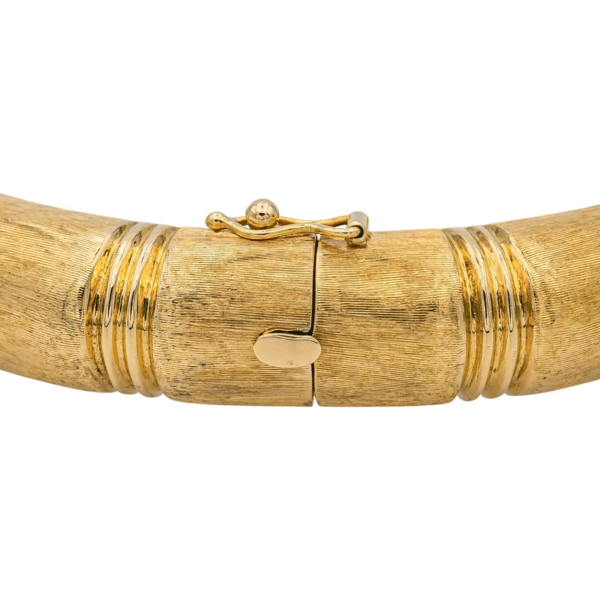 Bracelet Jonc Bambou En Or Jaune 5 Bracelet Jonc Bambou En Or Jaune – Image 5