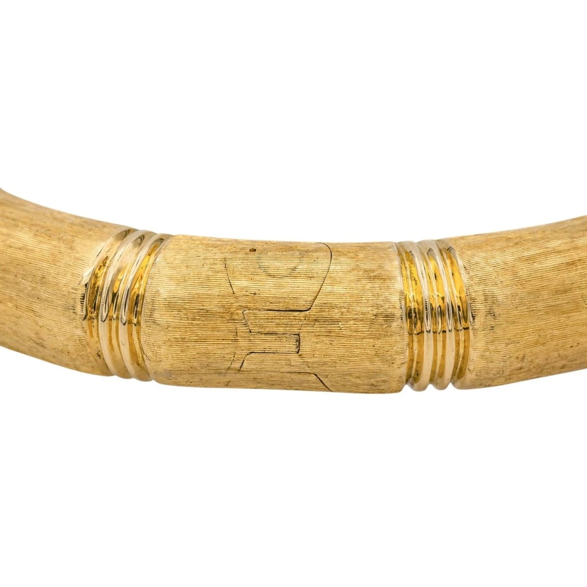 Bracelet Jonc Bambou En Or Jaune 4 Bracelet Jonc Bambou En Or Jaune – Image 4