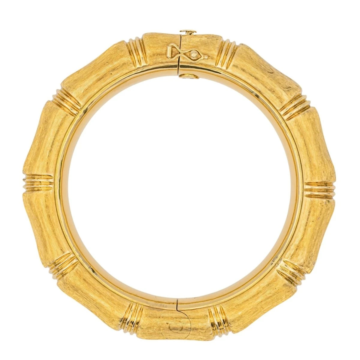 Bracelet Jonc Bambou En Or Jaune 3 Bracelet Jonc Bambou En Or Jaune – Image 3